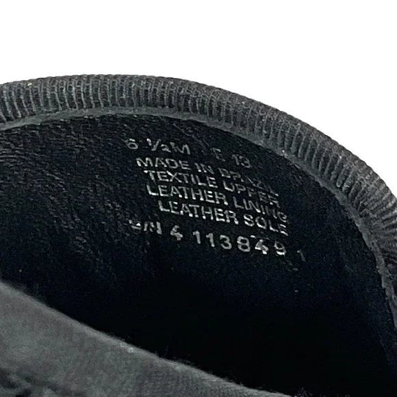 Tory Burch Shoes Womens Sz 6.5 Blk Chandra Loafer Satin + Fabric Lace Flat - Picture 7 of 16